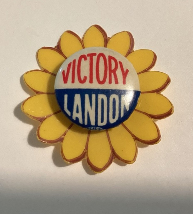 1936 Alf Landon Campaign Pinback Button 1” LAN113