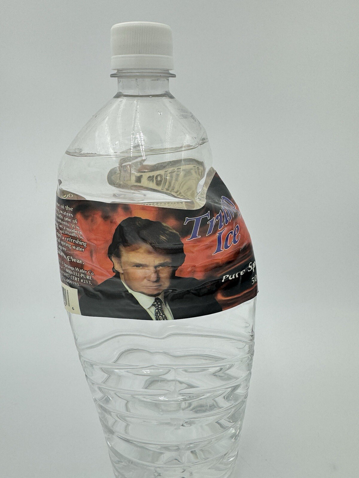 Trump Ice Pure Spring Water Bottle – New/Old Stock Unopened Collectible 1.5L