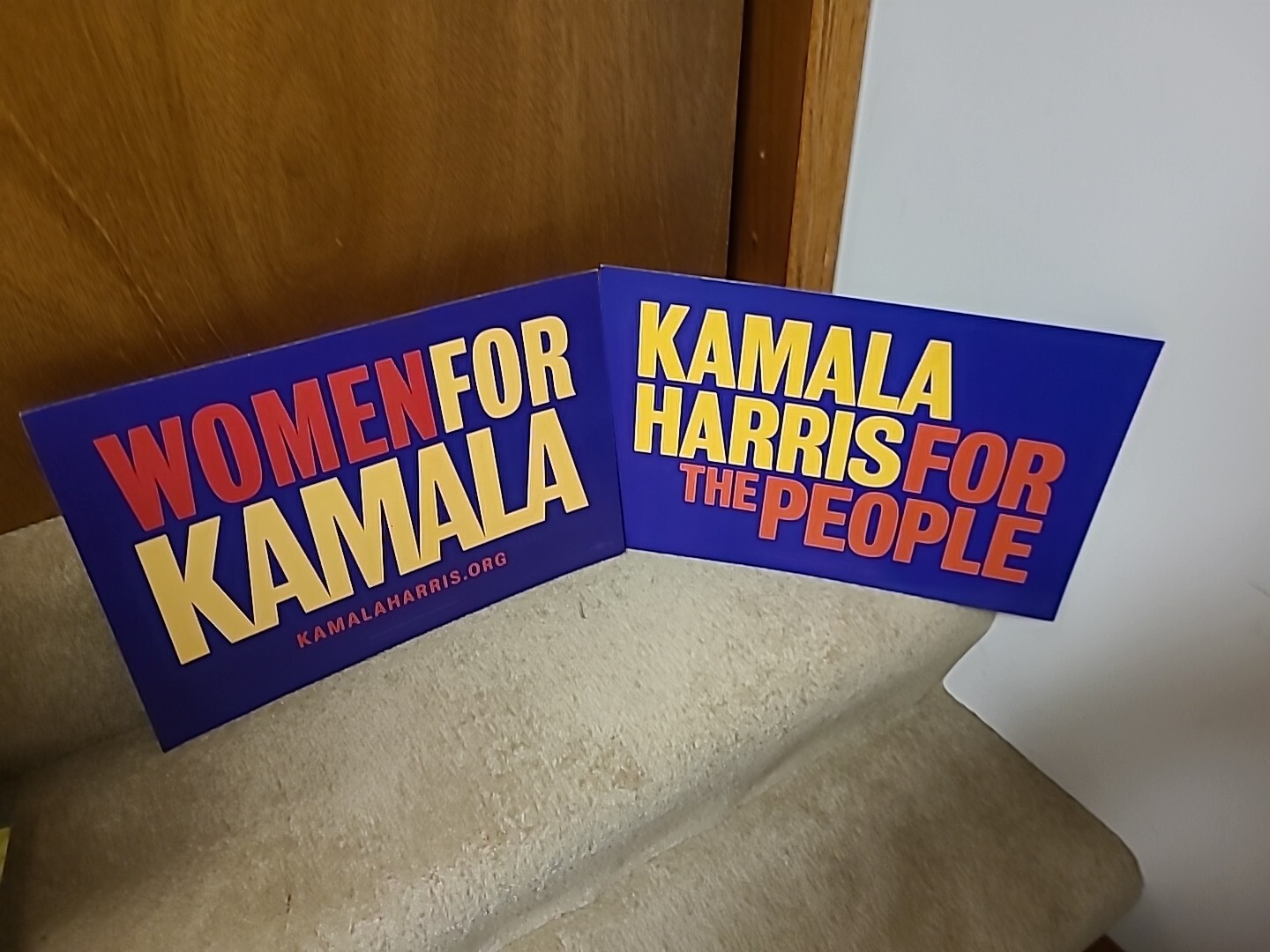 Kamala Harris Official Campaign Placard Lot Of 2 Rare 2019