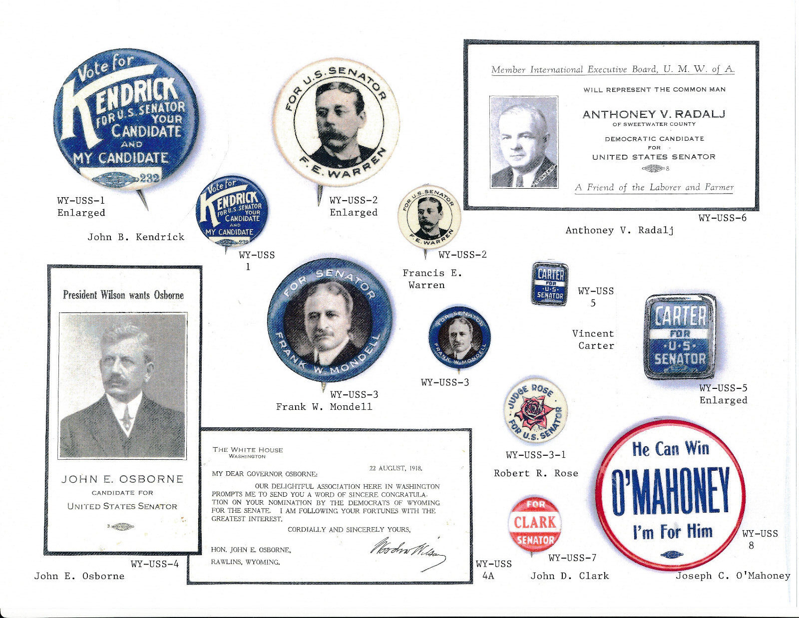 Political Campaign Items Idaho-Montana-N.Dakota-S.Dakota-Wyoming 256 page book