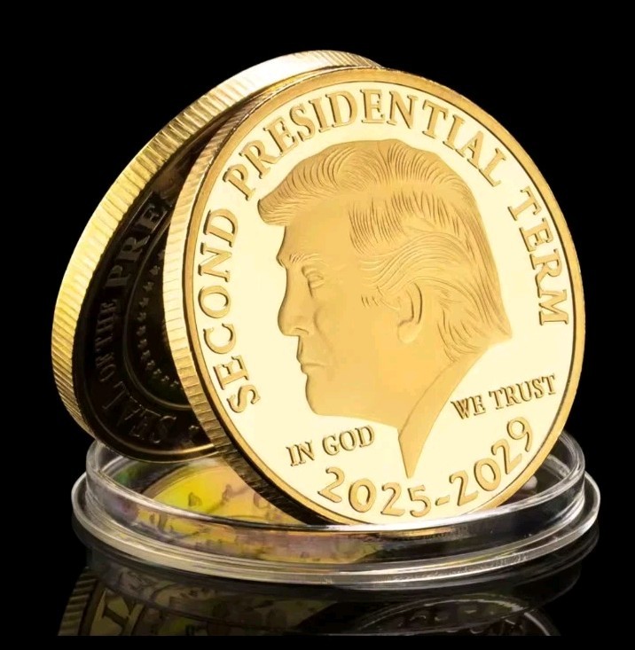 One Commemorative Donald Trump Presidential Term 2025 – 2029 Gold Coin
