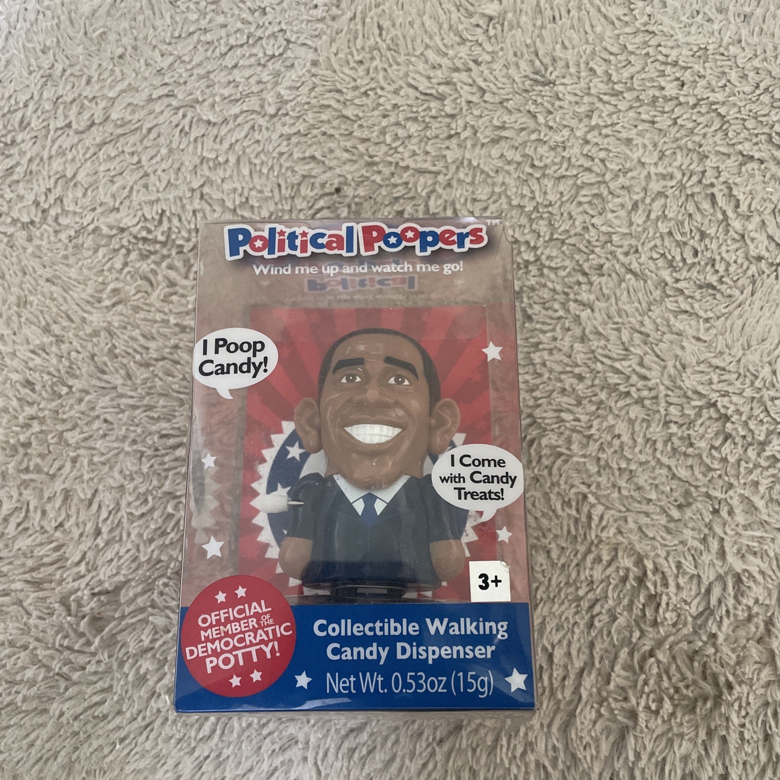 Obama olitical Poopers Wind Up Candy Dispenser Democratic P Humor NEW