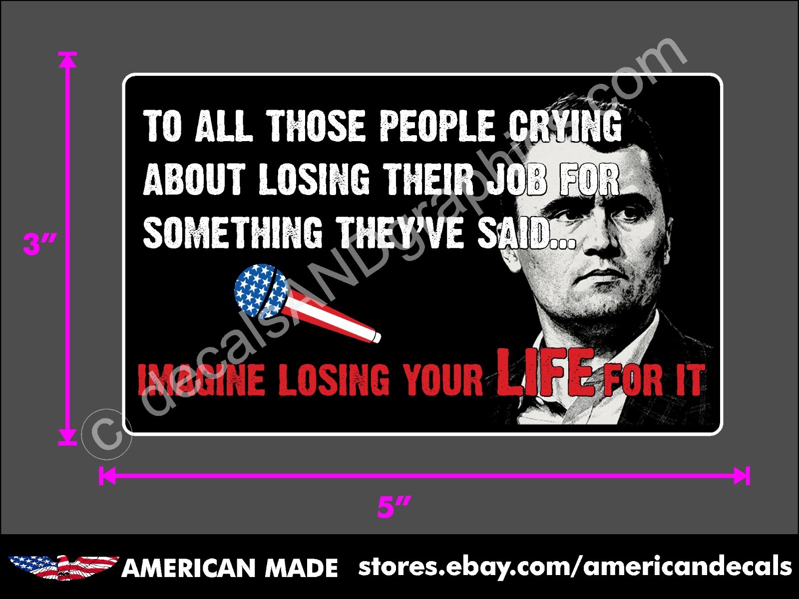 CHARLIE KIRK LOSE YOUR LIFE MAGA STICKER DECAL WINDOW BUMPER