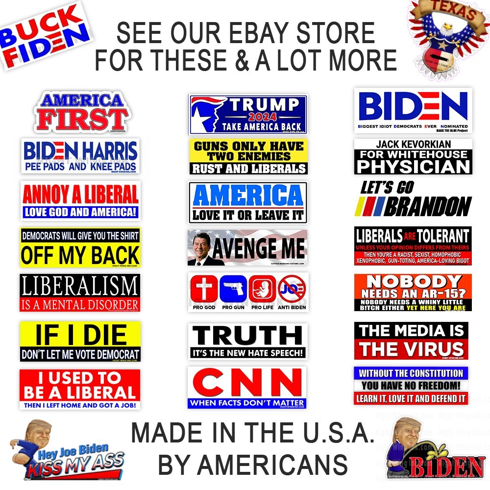 TRUMP 2024 STICKER DONKEYPOX ANTI DEMOCRAT MAGA DECAL – 2 PACK – 3 INCH WIDE