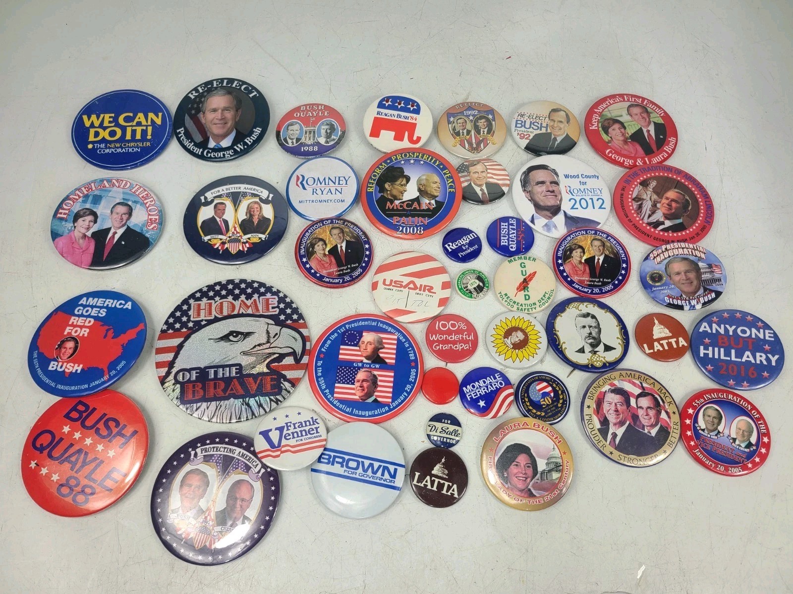 Vintage Political Presidential & Hopeful Candidates Button Mixed Lot