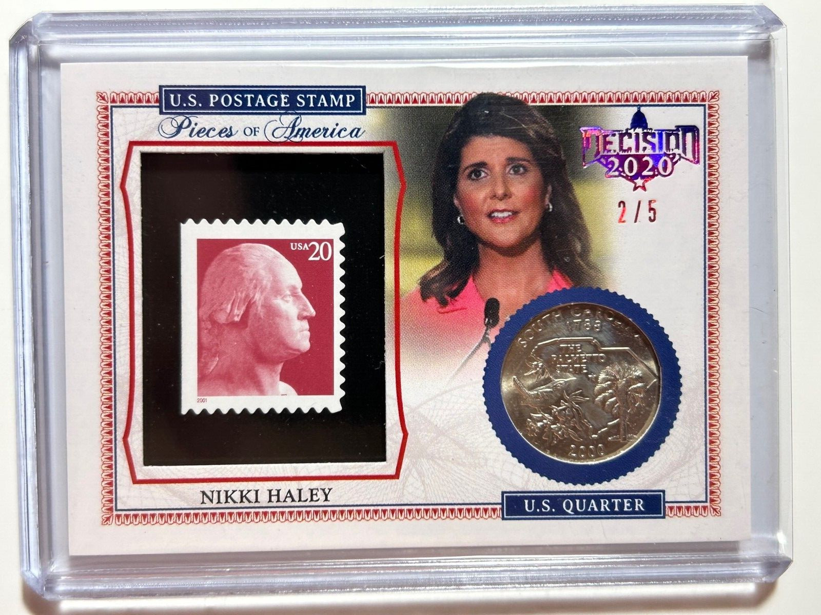 2020 LEAF DECISION 2024 PRESIDENTIAL RACE NIKKI HALEY CARD RARE SSP #2/5 NICE!