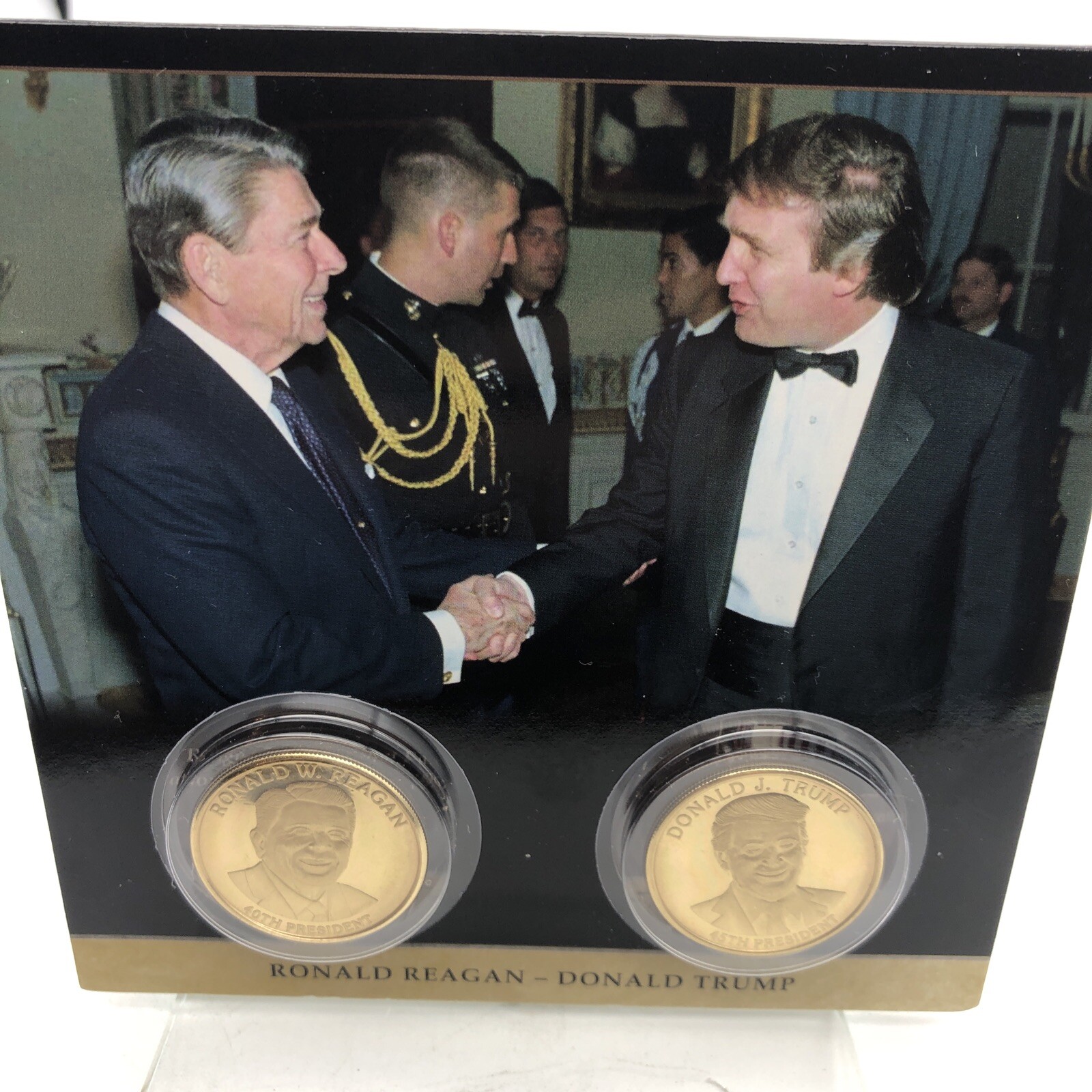 Ronald Reagan – Donald Trump RNC Limited Commemorative 2 Coin Set 2020 Rare