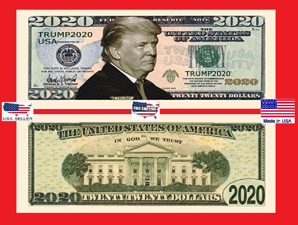 10 pcs Trump 2020 Dollar Bill Novelty Funny Money