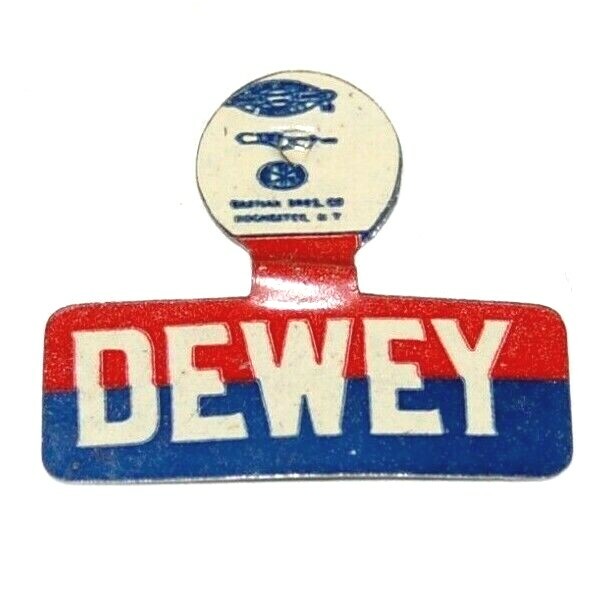 1948 THOMAS E. DEWEY TAB campaign political president pinback button election