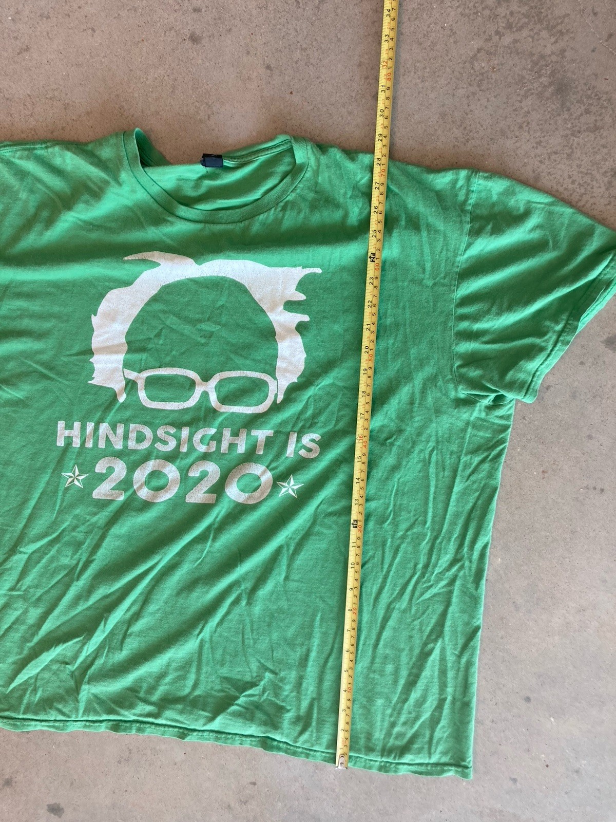 Bernie Sanders Hindsight Is 2020 Green 3XL In Anvil Tag