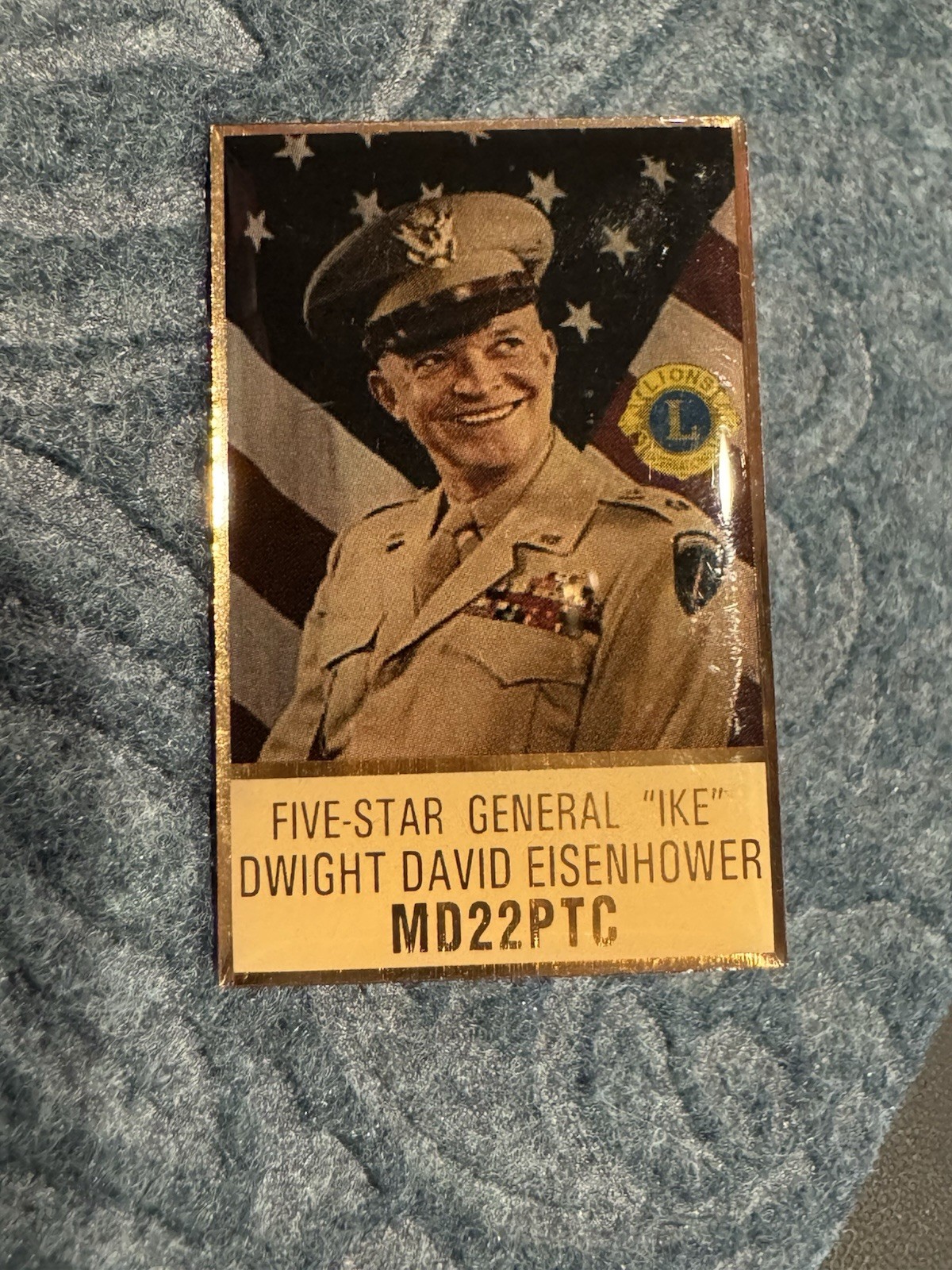 Dwight Eisenhower Ike Photo Pin Button Lions Club