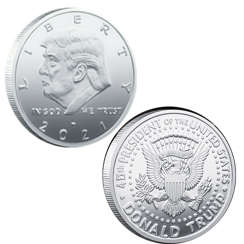 10x Coins Donald Trump 2021 Silver Plated Collectible Eagle Coin with case