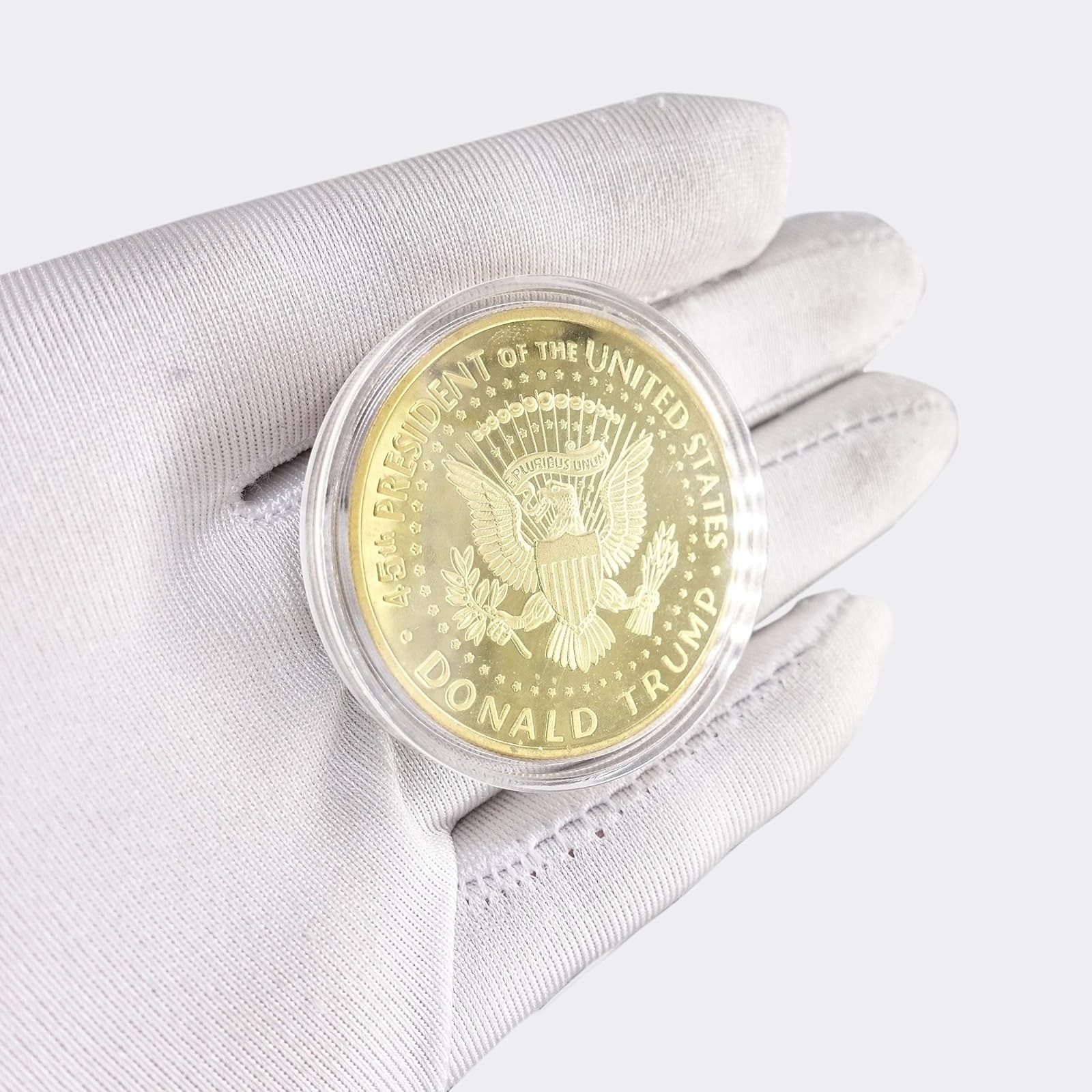 2024 Donald Trump Collectible Gold-Plated Coin with Case