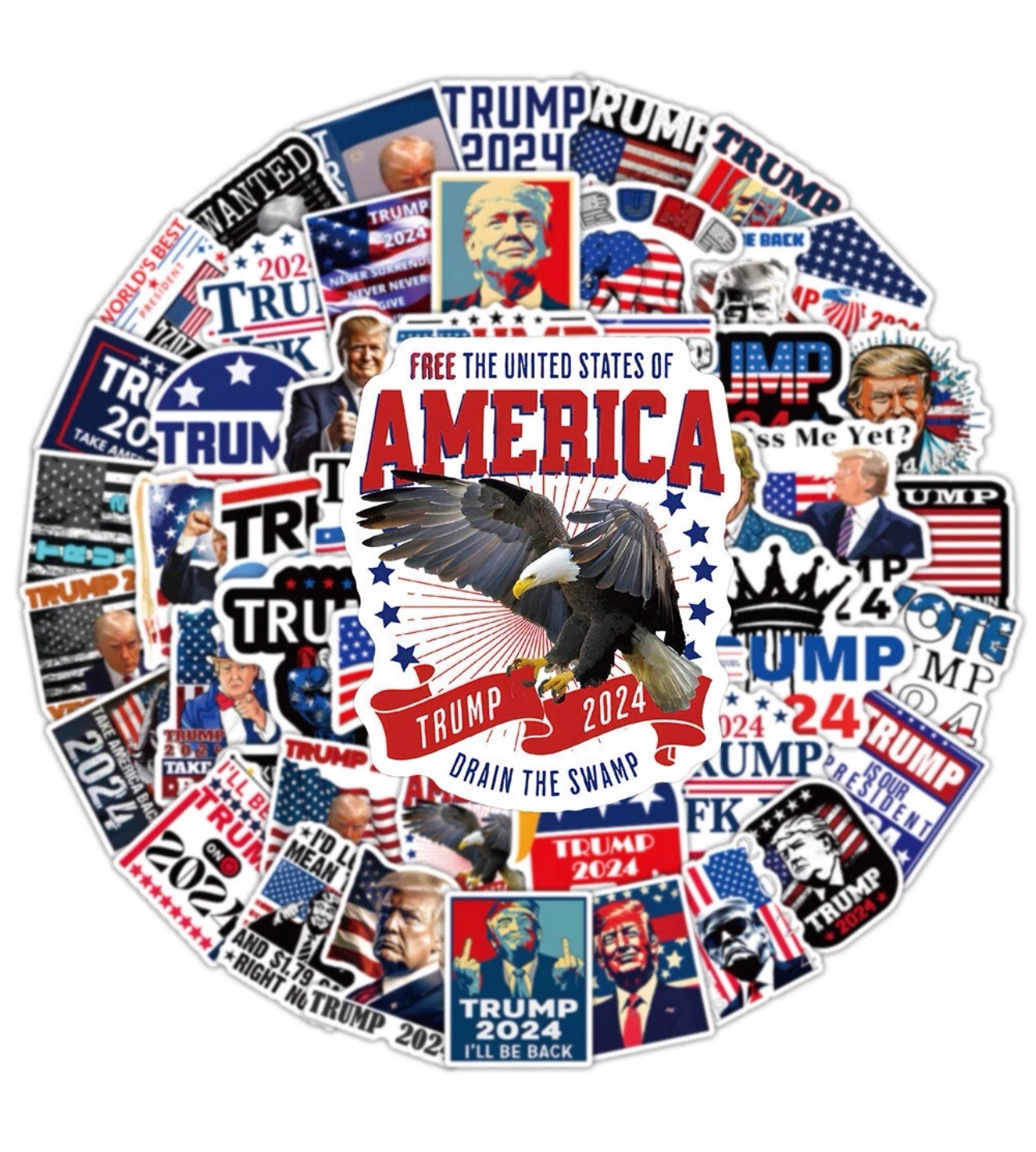 50 PCS President Donald Trump MAGA USA GRAFFITI Sticker Decals 2.5-3.5” LOT T3