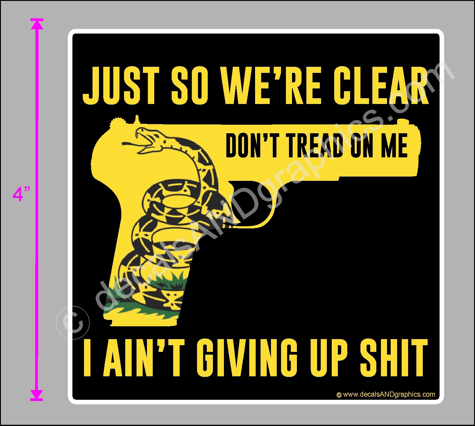 TRUMP 2020 STICKER DON’T TREAD ON ME GADSDEN 2ND AMENDMENT DECAL BUMPER ELECTION