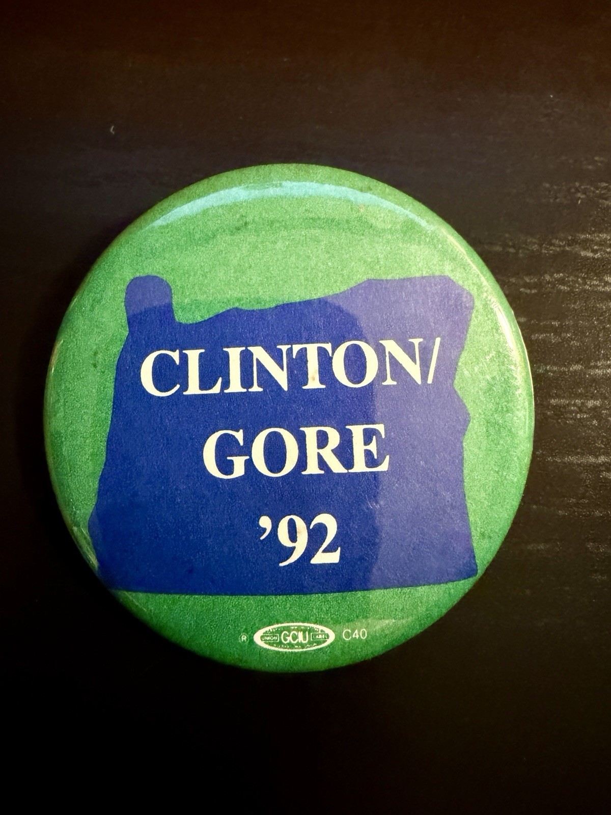 Bill Clinton 1992 for President Oregon Pin 2″ Button Al Gore Pinback