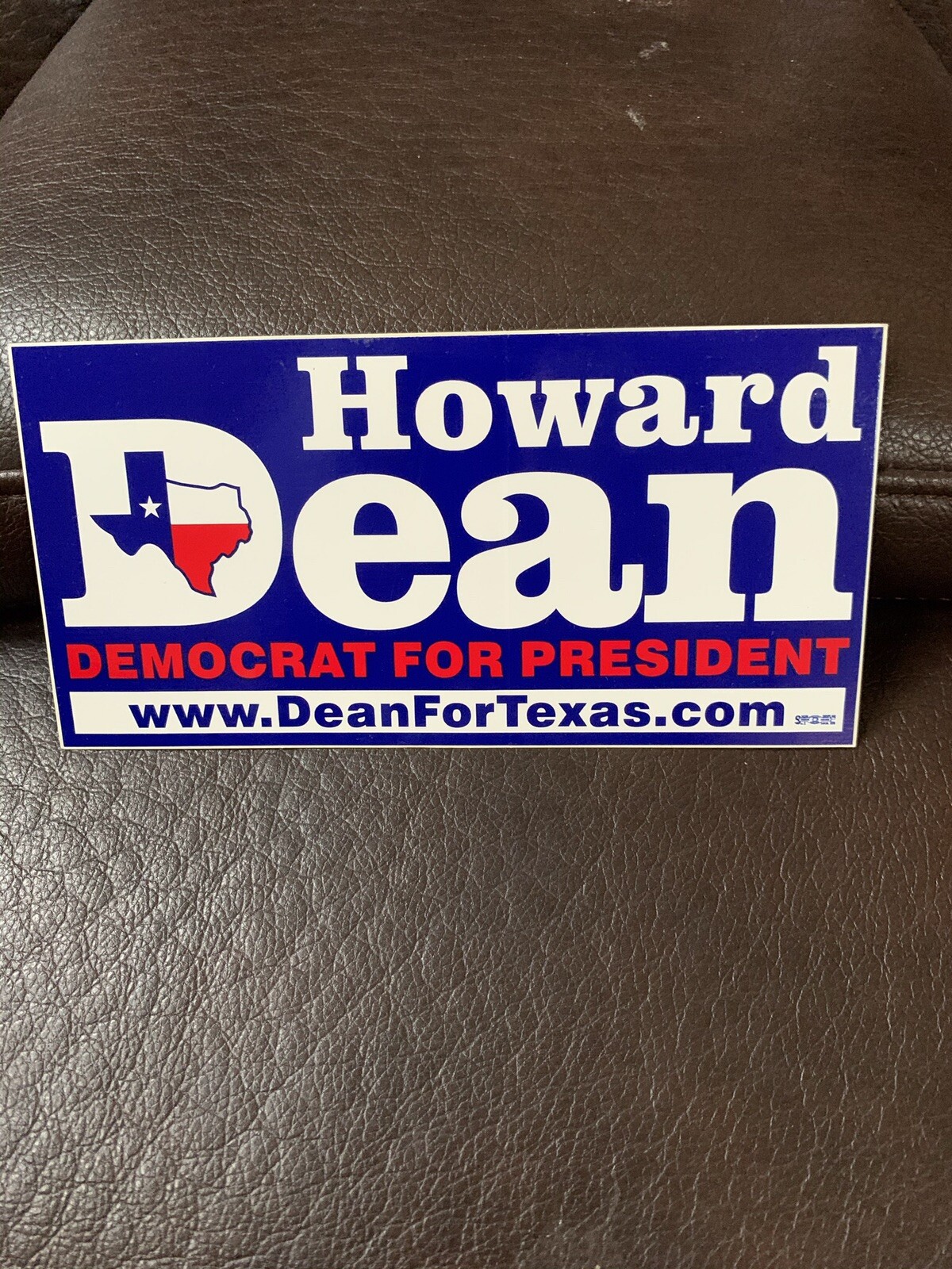 2004 Howard Dean Presidential Election Sticker, Ephemera, Vintage Bumper Sticker