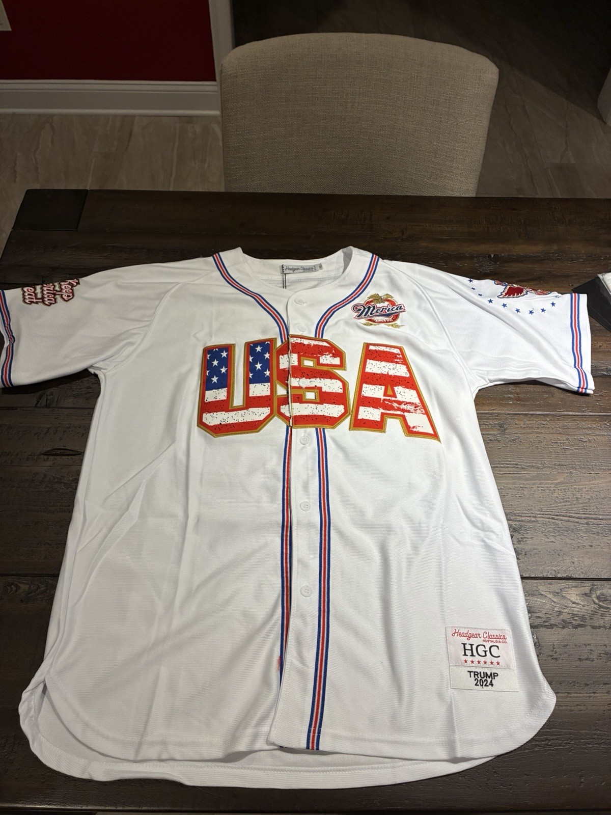 Headgear Classics Jersey Donald Trump X-LARGE 2024 “Keep America Great” USA