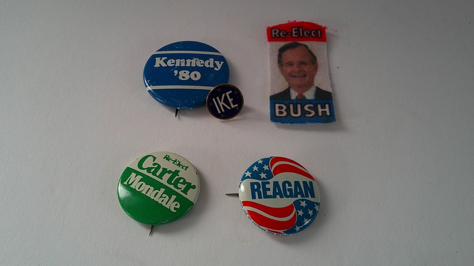 Vintage Presidential Candidate Lapel Pins & Cloth Patch