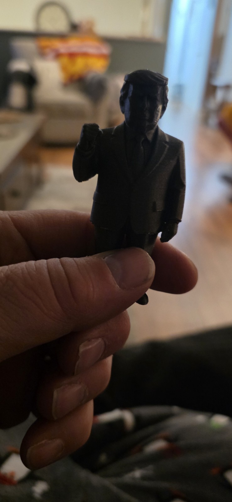 2 Tiny TRUMP Statues 3D PRINTED Pocket President 45 47 Donald Trump Novelty FUN