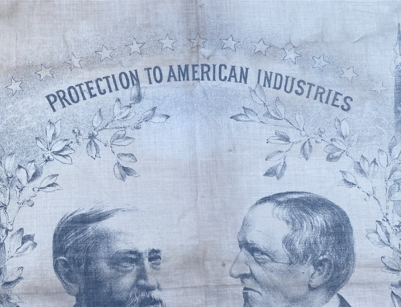 1888 Benjamin Harrison & Morton Republican Presidential Campaign Handkerchief