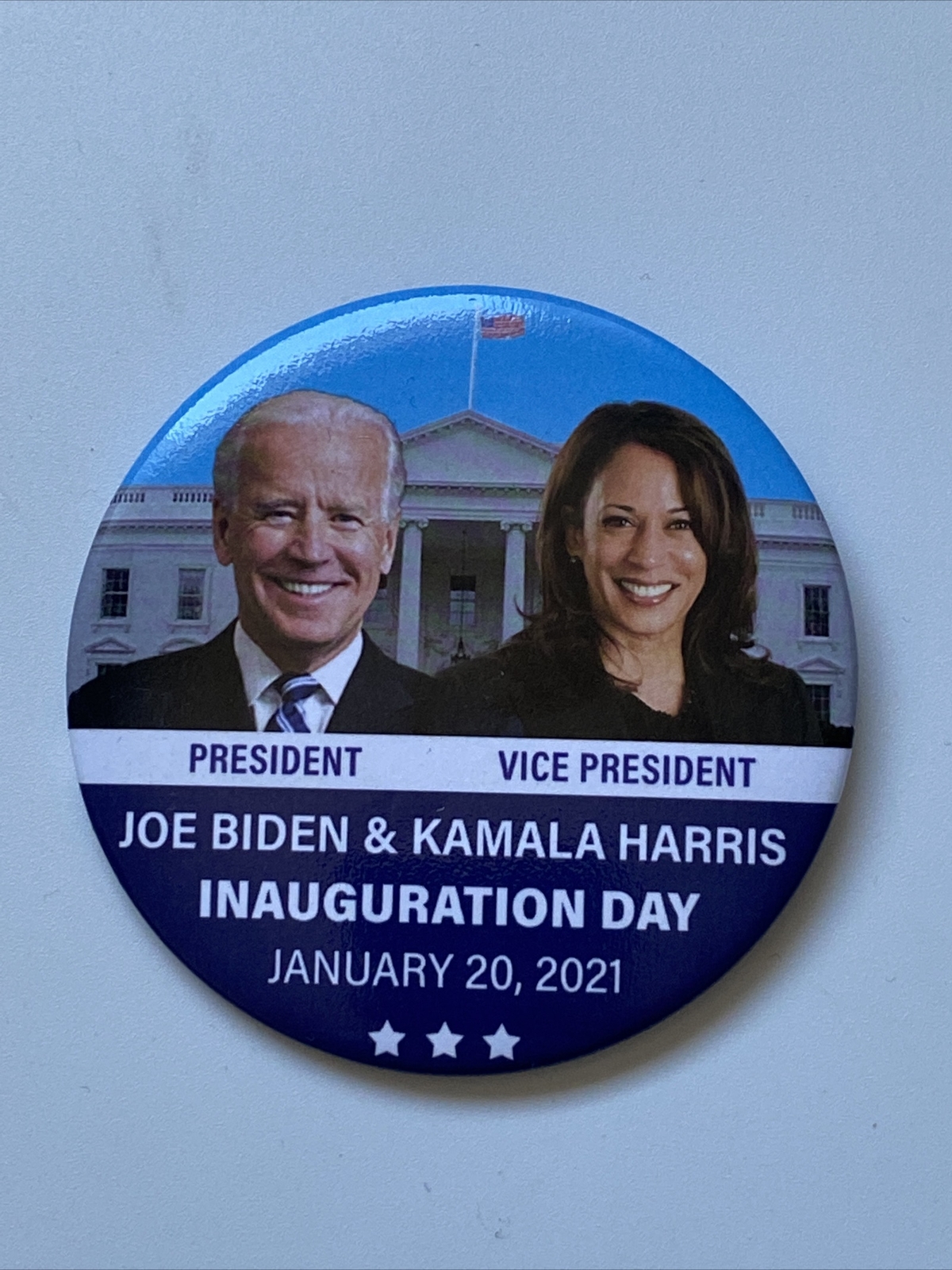 2021 President Joe Biden & Kamala Harris 3″ White House Inauguration Day Button