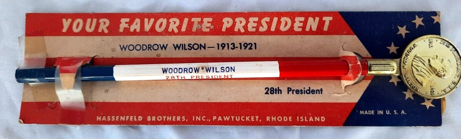 50% OFF Woodrow Wilson Commemorative Political Pencil NOS With Coin