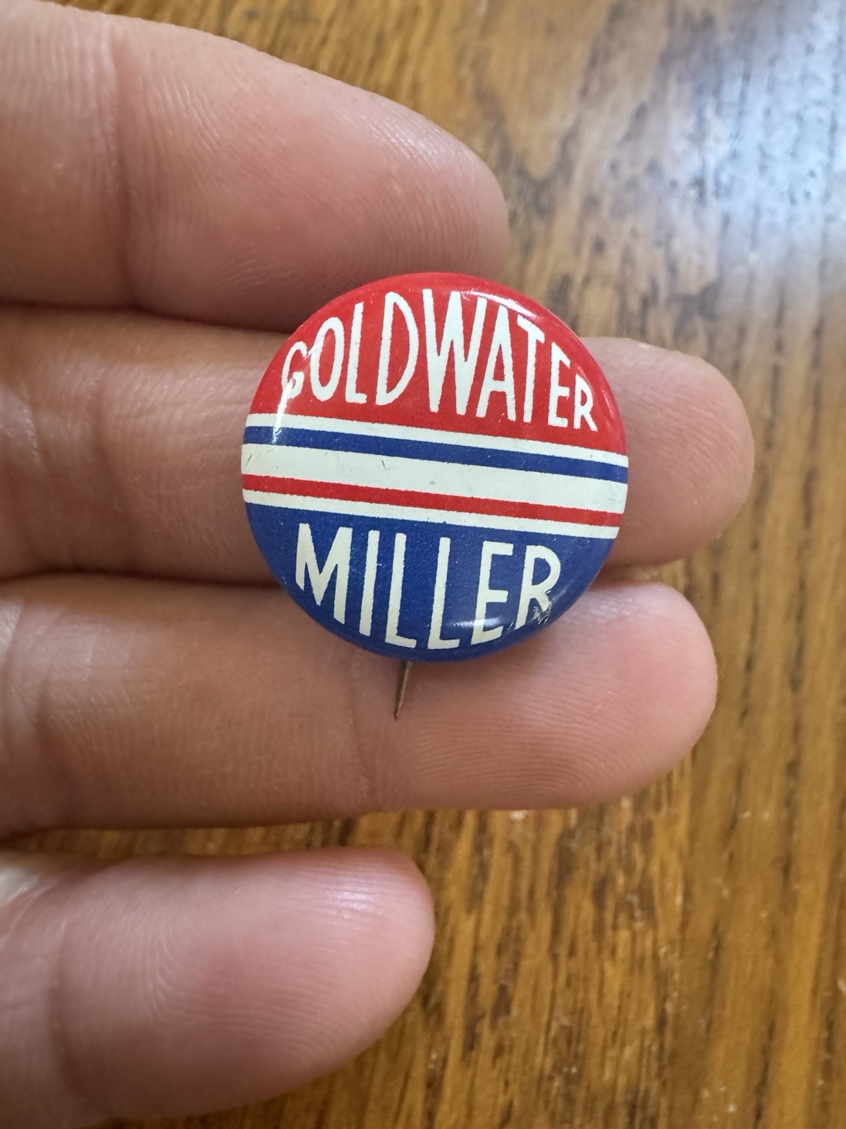 GOLDWATER MILLER President Vintage Politics pinback vintage campaign pin 1 inch