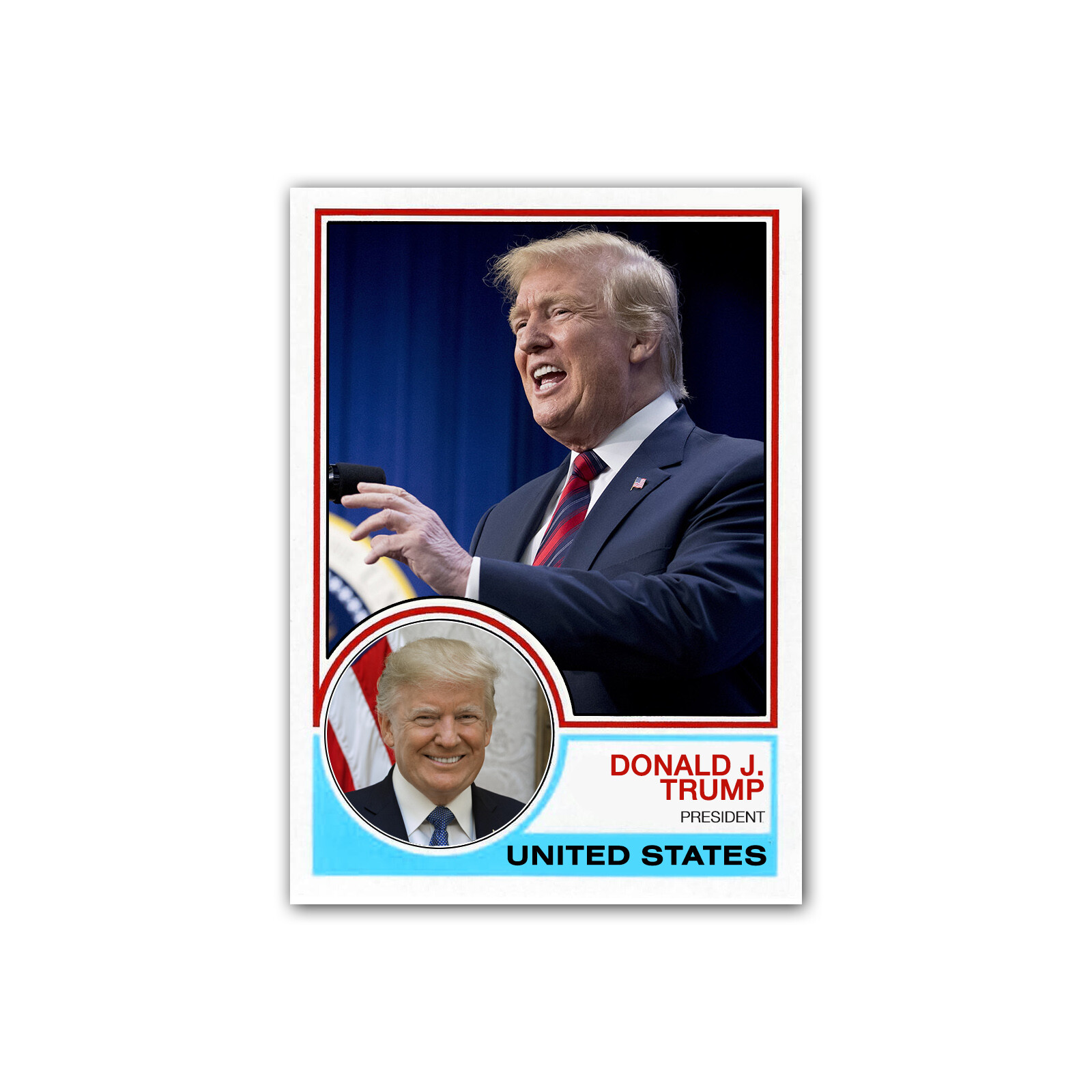 Donald Trump Novelty Custom 1983 Style Presidential Baseball Card MAGA