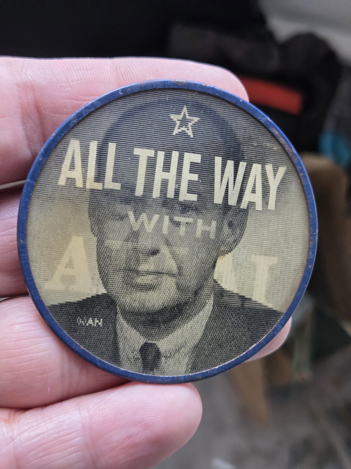 2 1/2” Adlai Stevenson 1950s Political Flasher Pinback Some Wear See Photos D10