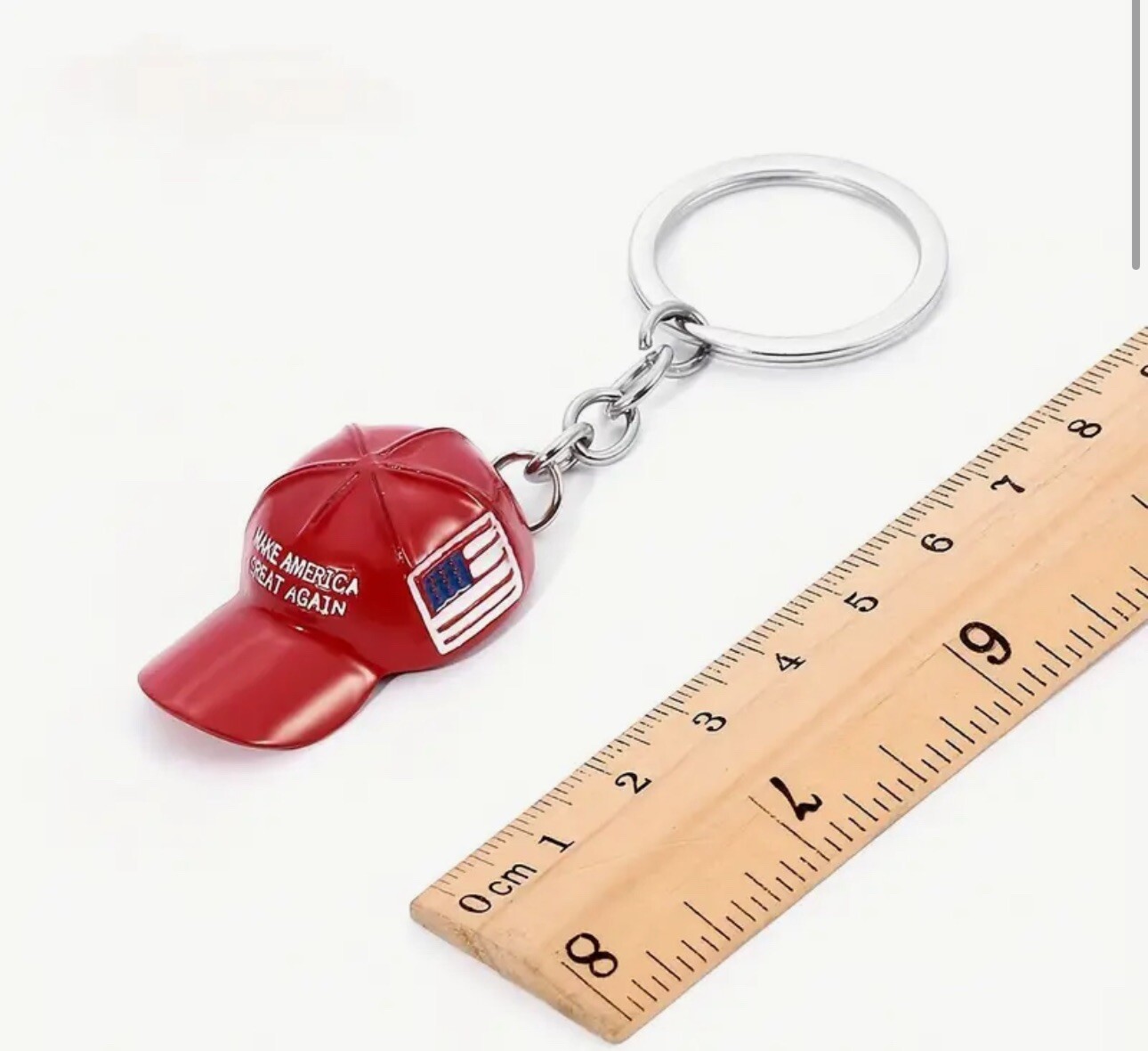 10 PACK TRUMP 2024 Red Hat Metal Keychain Make America Great Again MAGA SET LOT
