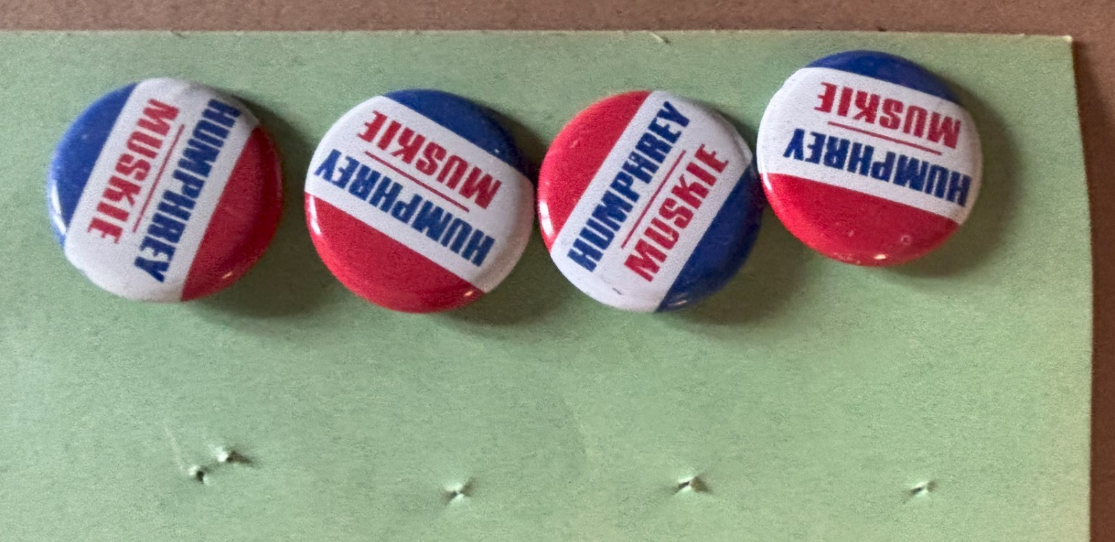Lot of Fourteen McGovern, Humphrey & Muskie Campaign Buttons, ’68 & ’72