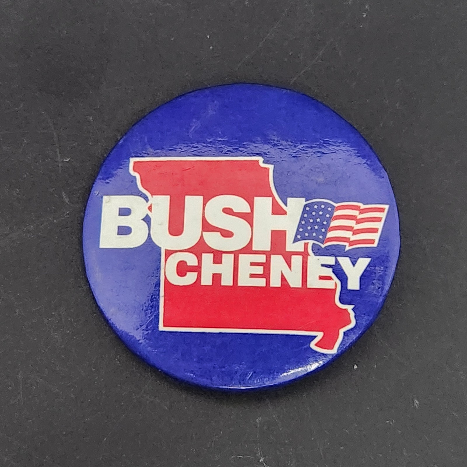 George W. Bush / Cheney 2000 Missouri Campaign Pin Button Political 2 1/4″