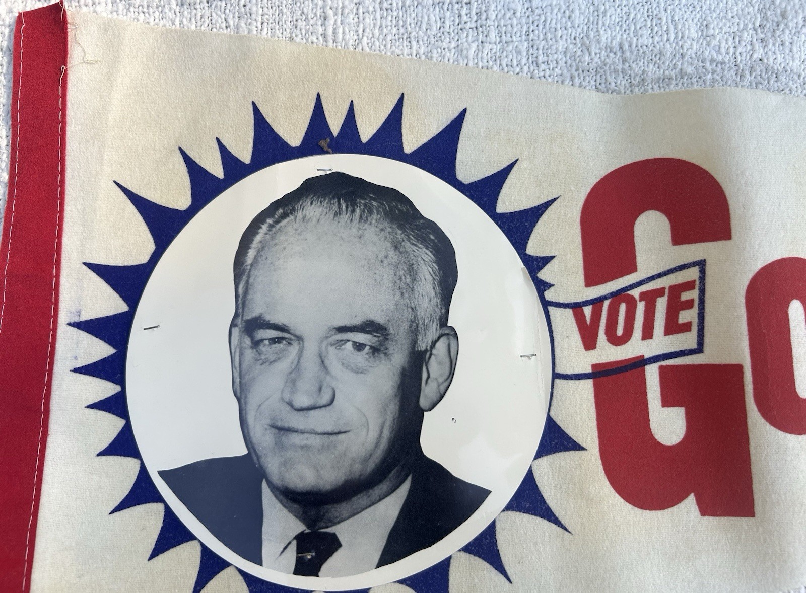 Barry Goldwater Campaign Felt Pennant Banner