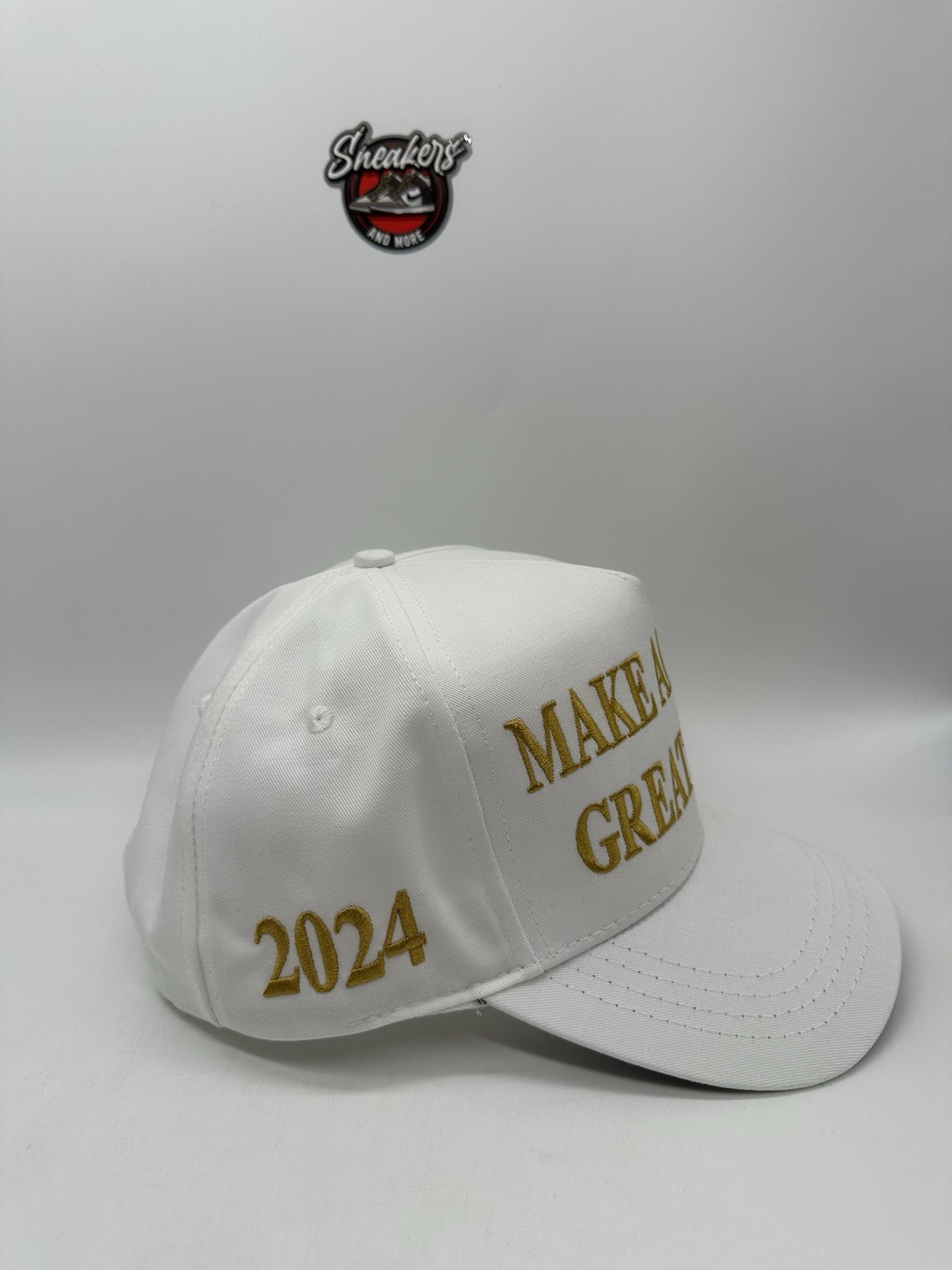 Official Authentic Donald Trump White Gold MAGA Make America Great Again Hat Cap