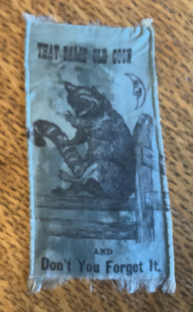 1844 Henry Clay “That Same Old Coon” Presidential Campaign Ribbon Unlisted Hake