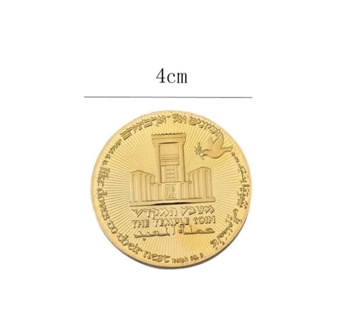 Donald Trump 2024 Commemorative Coin King Cyrus Jewish Temple Metal 4cm