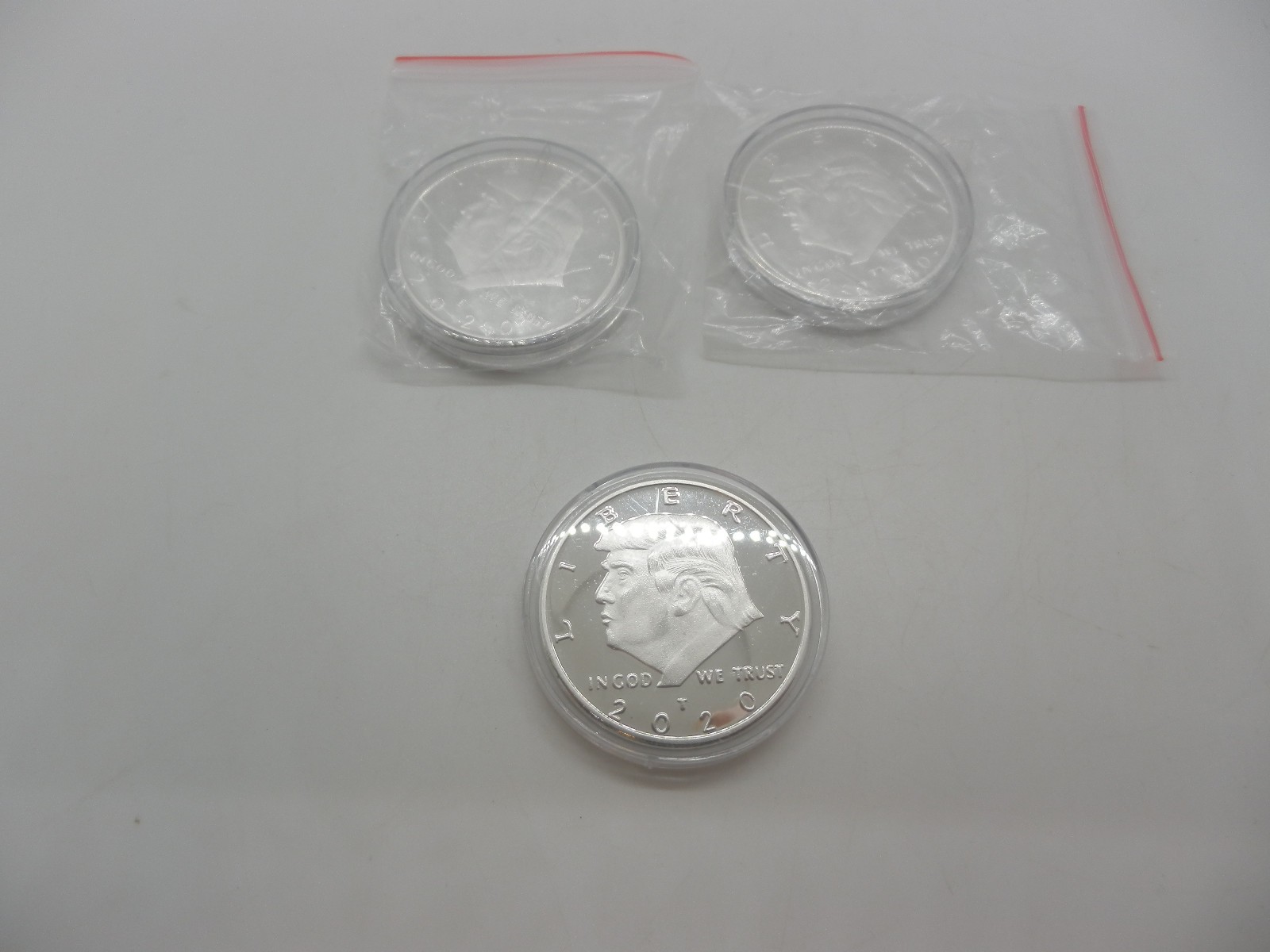 2020 President Donald Trump Liberty Silver Plated EAGLE 3 Commemorative Coins