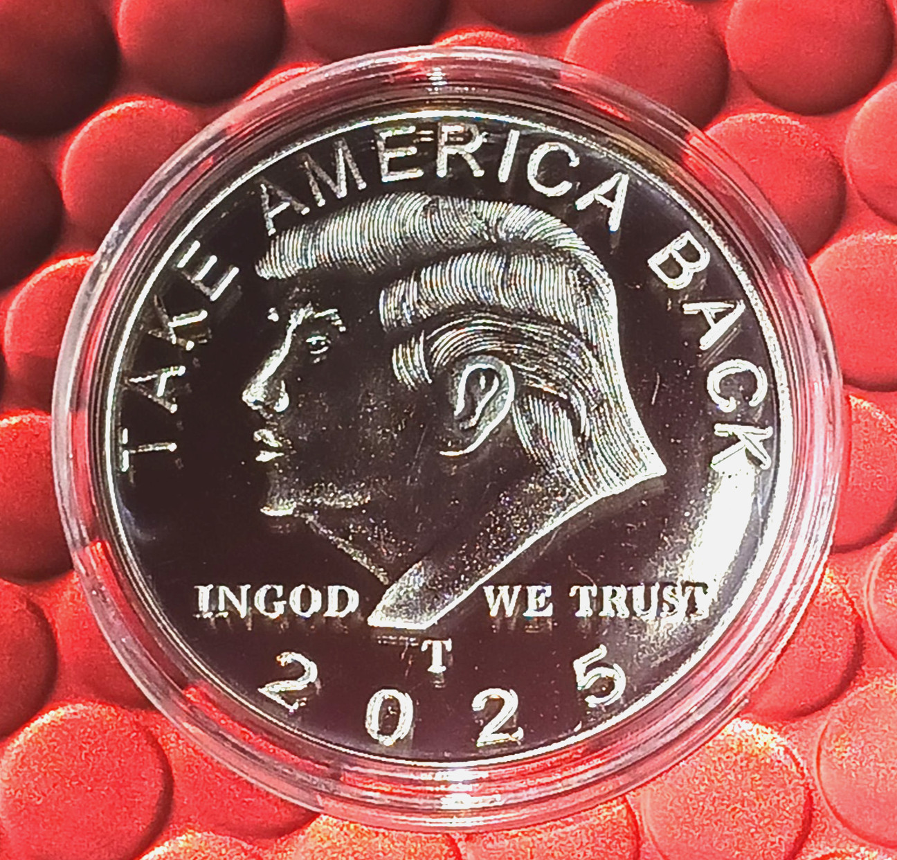 2025T Donald Trump Coin Take America Back Silver Plated – USA SELLER