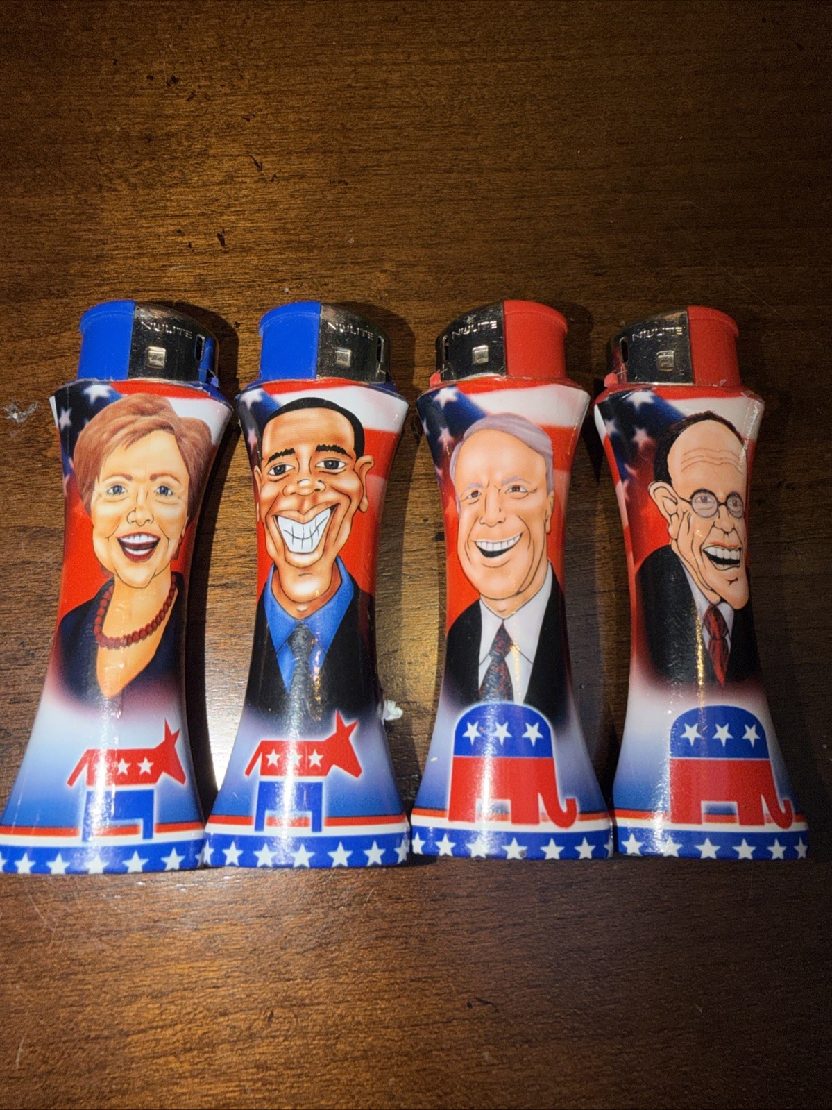 LOT of 4 2008 PRESIDENTIAL DEMOCRATIC REPUBLICAN Hopefuls EDWARDS LIGHTERS