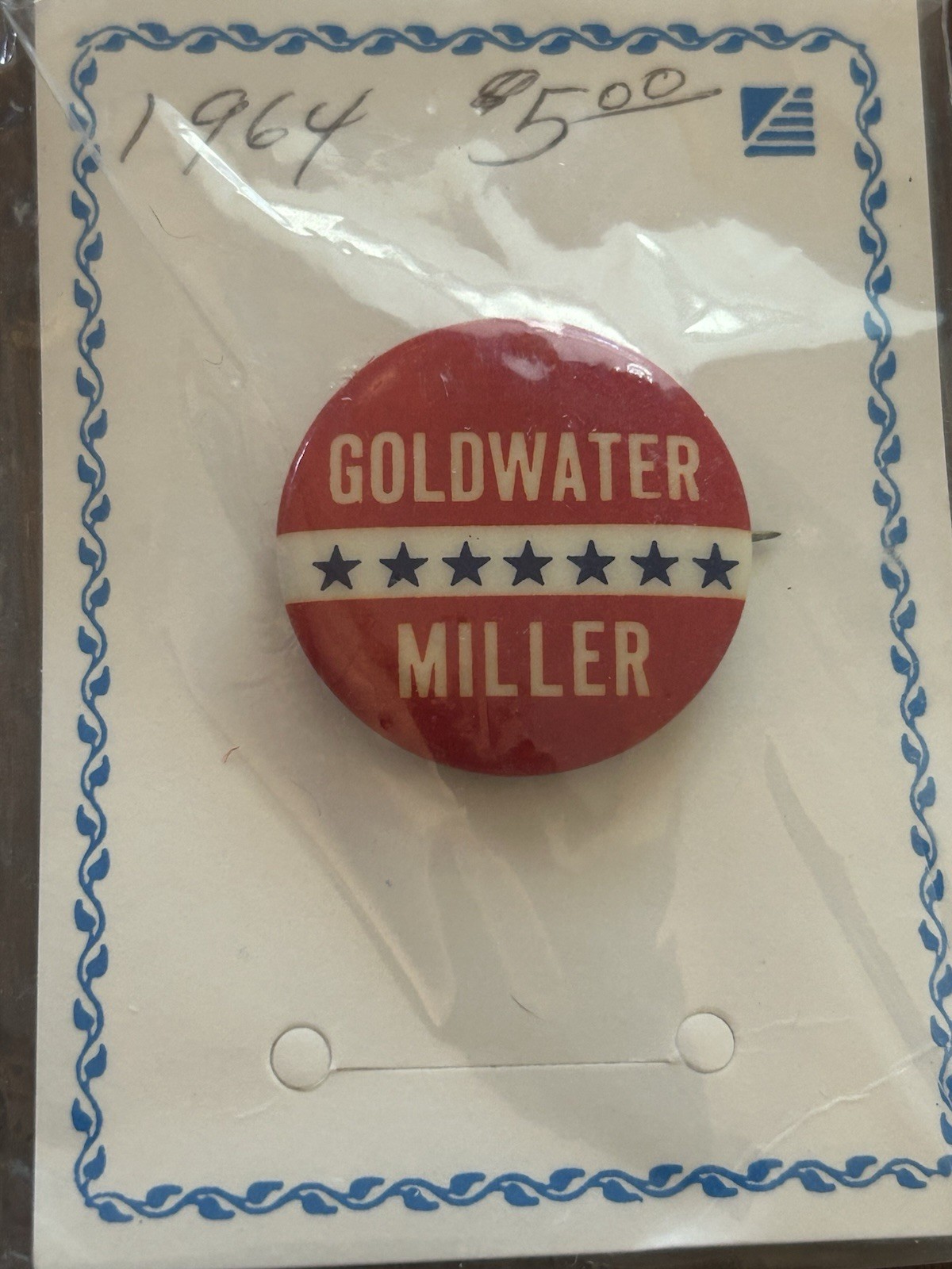 1964 Goldwater And Miller ” Vintage 1964 Campaign Election Button Pin