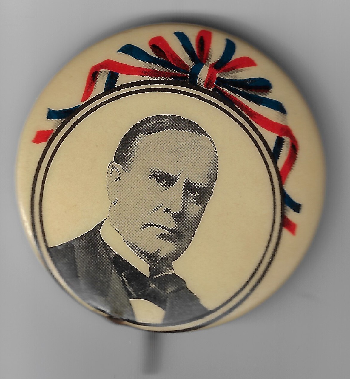 1896/1900 William McKinley Presidential Campaign Cello Pin Had a Hanger Below It
