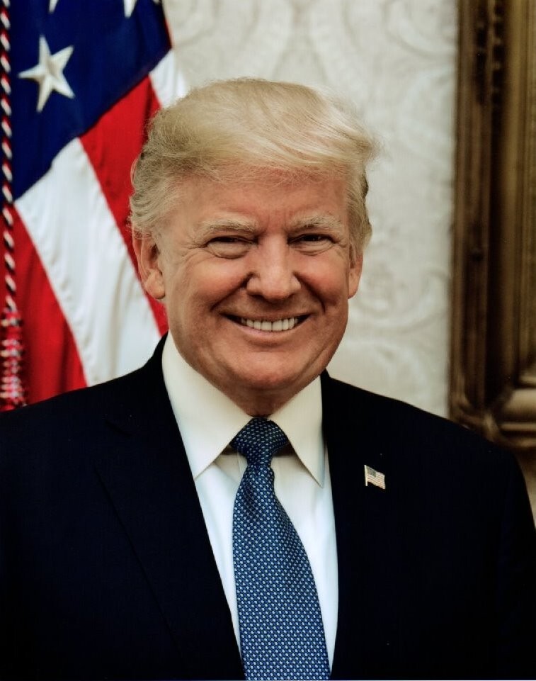 TRUMP Official Office Photo Blue Tie 4″X6″ MAGA Glossy Photo NEW! Free Shipping!