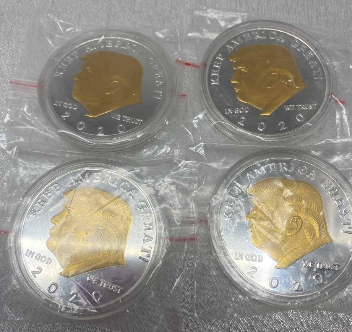 TRUMP 2020 KEEP AMERICA GREAT Coins 45th President MAGA DJT POTUS LOT OF 4