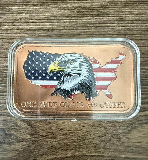 Colorized President Trump “Never Stop Fighting” 1 AVDP oz .999 Fine Copper Bar