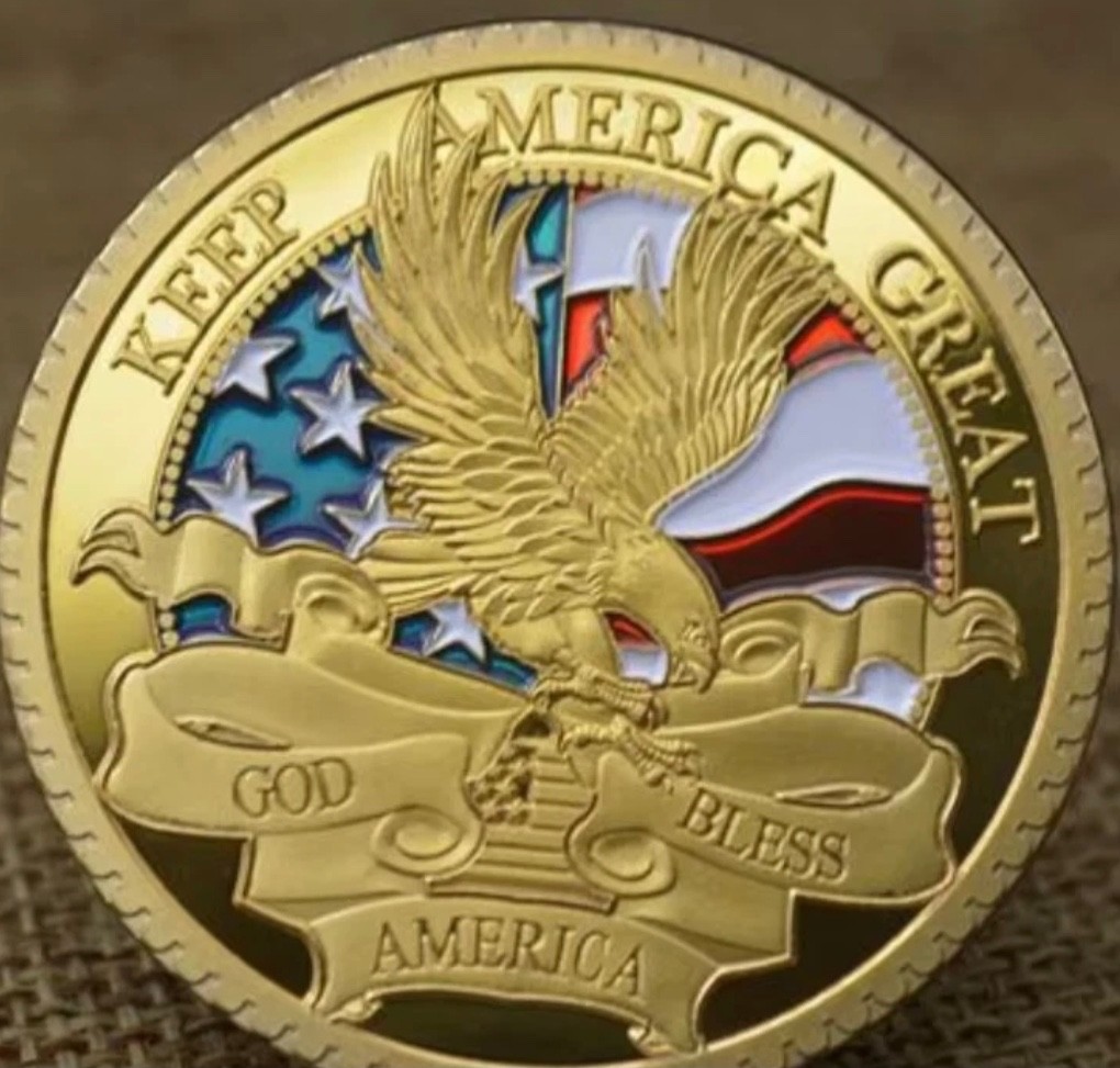 WHITE HOUSE PRESIDENT Signature GOLD CHALLENGE COIN DJT REPUBLICAN 47th GOP