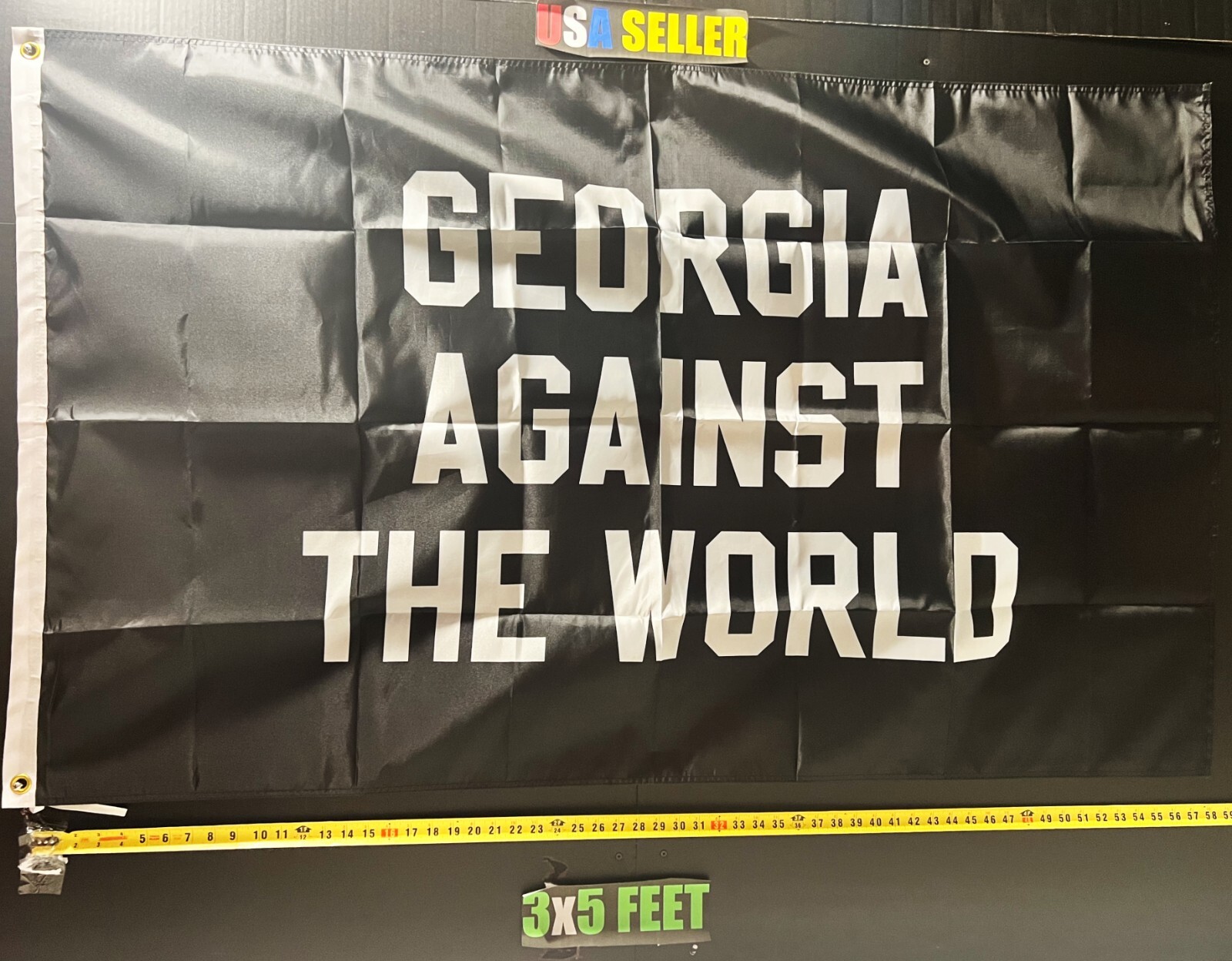 Georgia Flag FREE SHIPPING Against The World B Beer Dorm Room Sign USA 3×5′