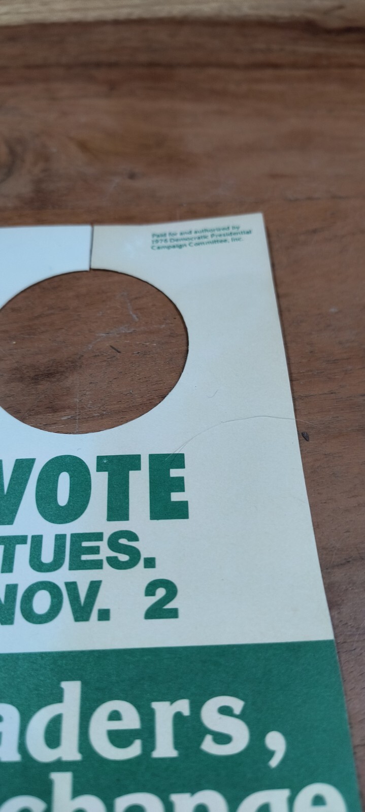 1976 Jimmy Carter for President Brochure John Tunney, James Corman & Door Hanger