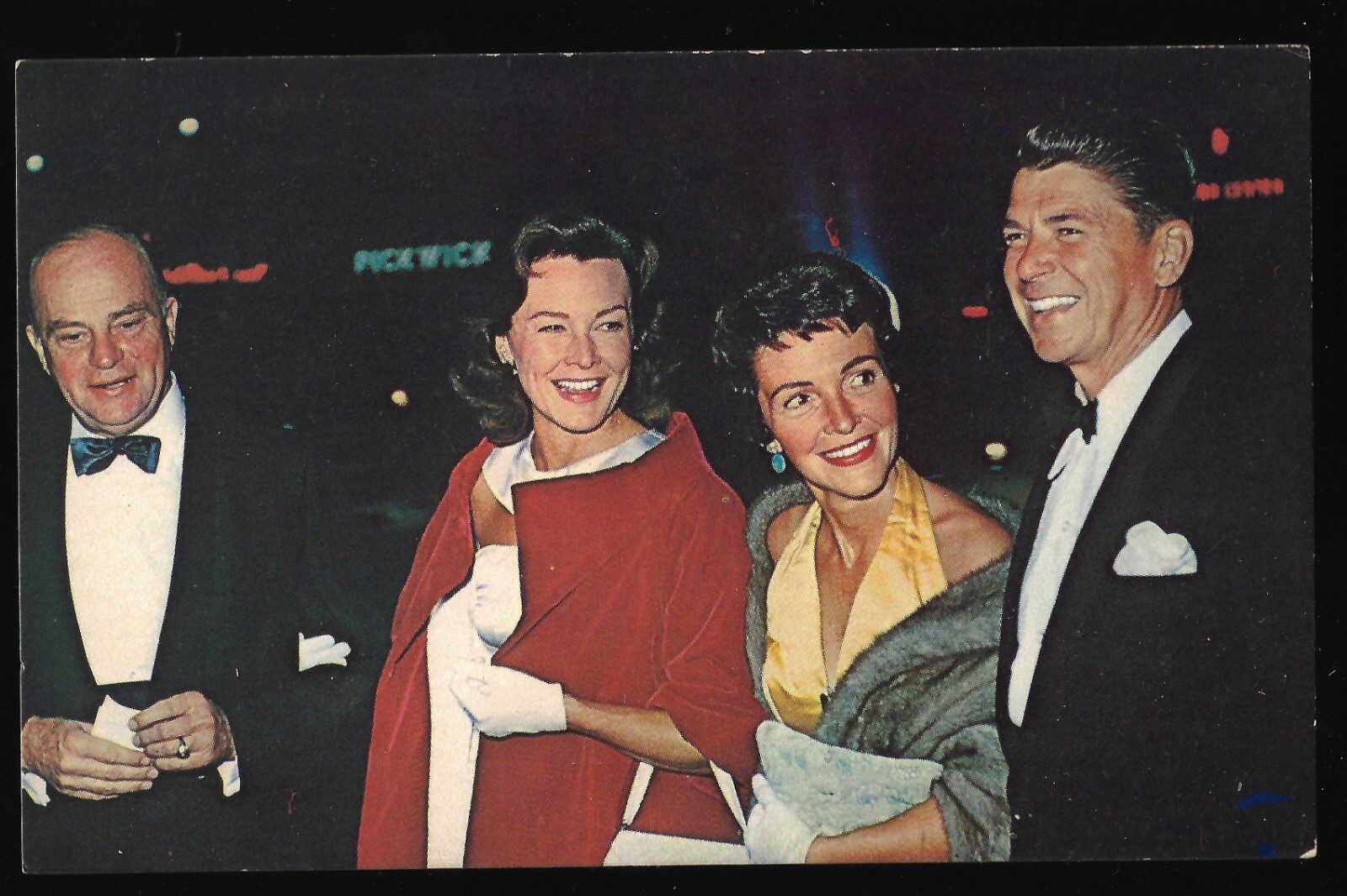 1960’s Ronald & Nancy Reagan Attend Hollywood Premier with the Bergan’s Postcard