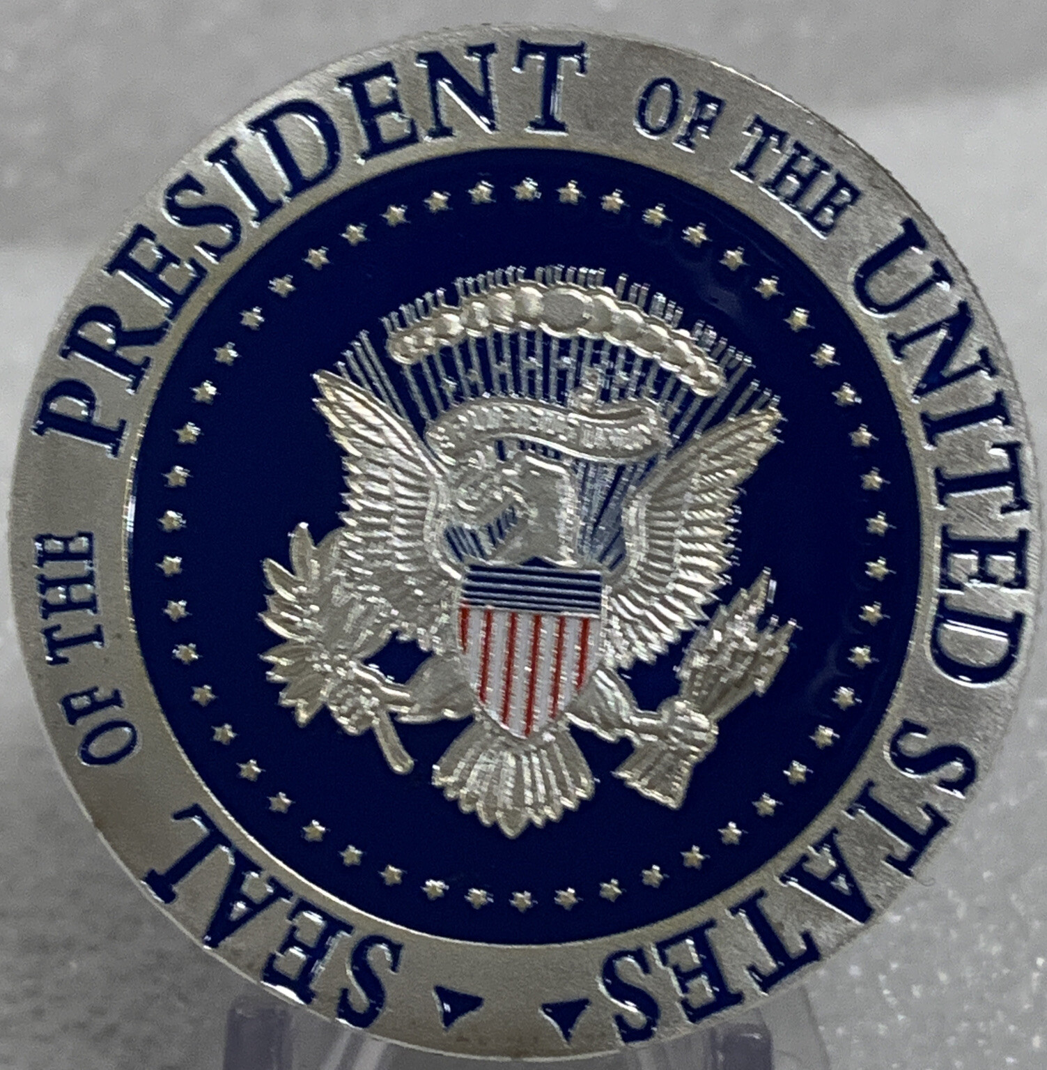 * 10 Pieces President Donald Trump Comm Coin Save America Again Silver Trim
